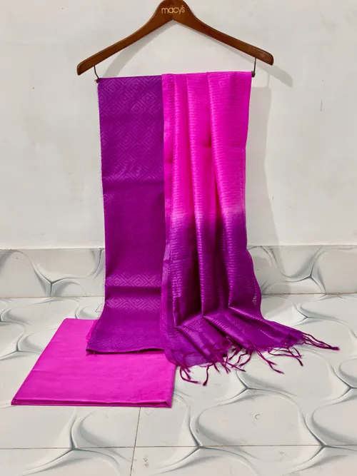 Graceful Semi Tussar Bhagalpuri Suit – Handwoven Elegance with Timeless Charm